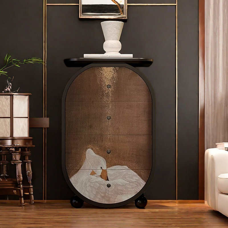 Commode à tiroirs multifonctionnelle à motif artistique