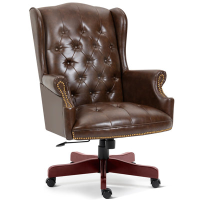Faux Leather Office Desk Chair by Bloomsbury Market