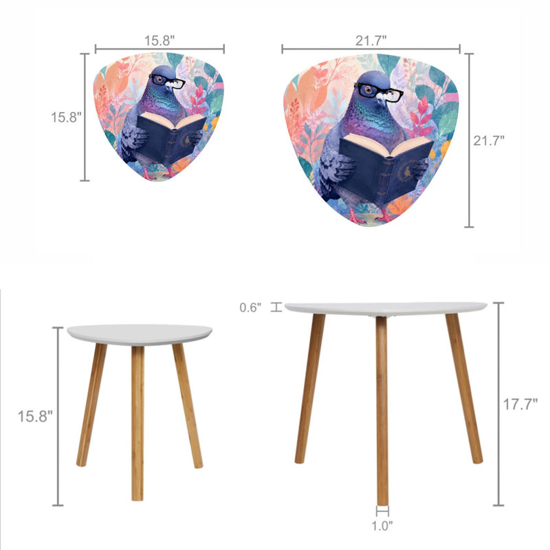 Ensemble de 2 tables basses gigognes Triangle