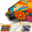 Papier peint adhésif auto-adhésif moderne pour la chambre à coucher L 69 po x l 96 po Peel and Stick - impression rétro hippie rétro