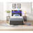 Bed Frame Frame, Storage Headboard With Charging Station, Solid And Stable, Noise Free, No Box Spring Needed, Easy Assembly