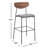 Clora Upholstered Counter Stool with Metal Frame-2096691148-2096027117