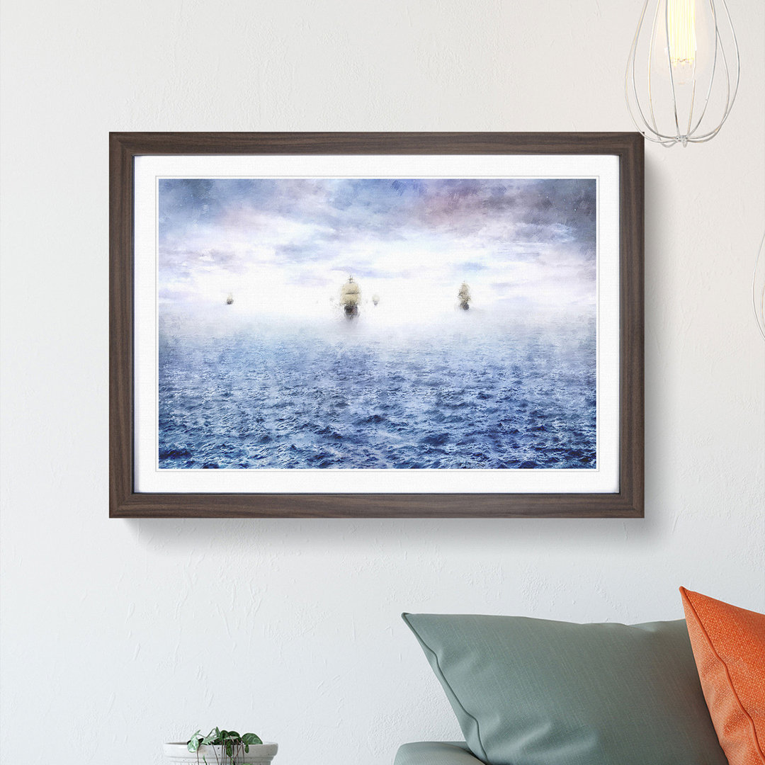 Pirate Ships on the Horizon - Framed Print