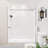 Flexstone Flexstyle 60"W X 36"D X 80"H White/Gray Hexagon Shower Wall Surround With Trim (3-Piece)-106535429
