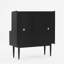 Armoire décorative noire à plusieurs niveaux