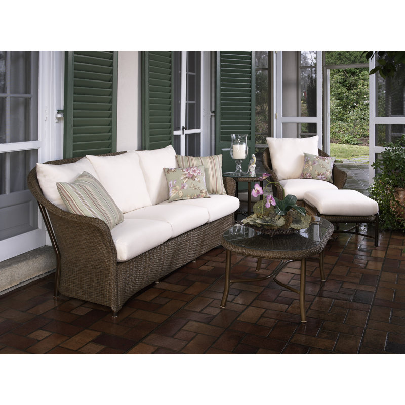 Weekend Retreat Outdoor Oval Coffee Table, Denim Blue