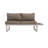 Right Arm Seater - Khaki Aluminium Elegant Experience. 66.34 In. D, 30.14 W, 27.85 H, 43.48 Lb. Wt Choice. Depth, Width, Height, Weight