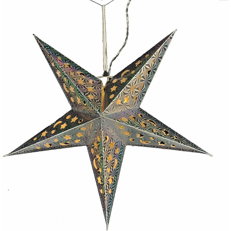LED Lighted Window Décor, Silver