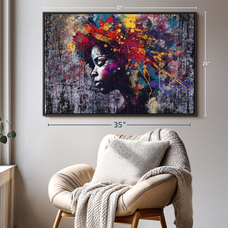 Personnes « Afro Abstract », H 37 po x l 25 po