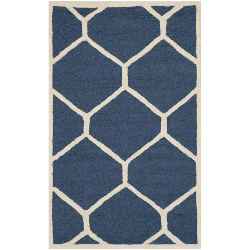 Tapis géométrique en laine touffeté à la main Cambridge, Rectangle 2 pi x 3 pi