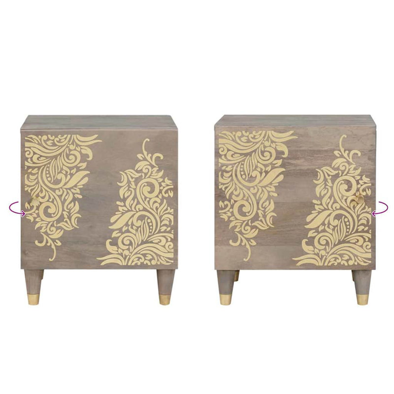 40cm W Solid Wood Bedside Table