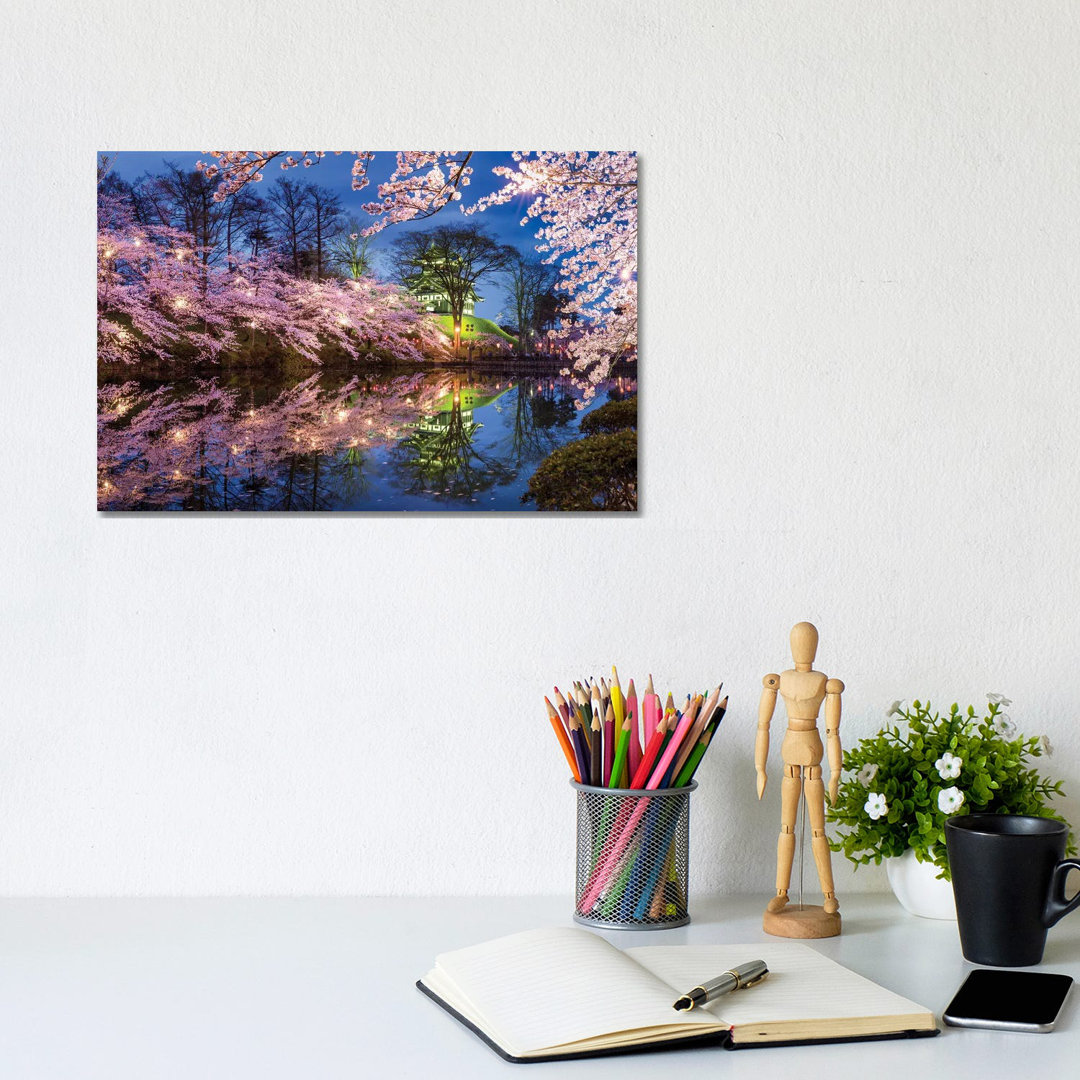 Cherry Blossom At Takada Castle, Joetsu, Niigata Prefecture, Japan by Jan Becke - Wrapped Canvas Print