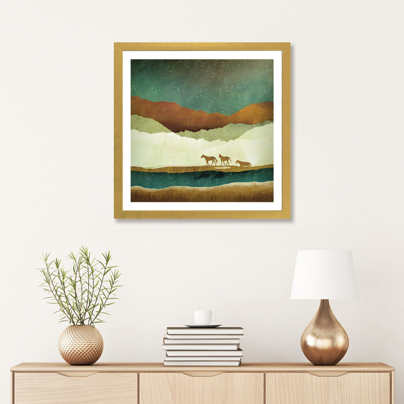 Stary Range - Print, 24" H x 24" W x 1" D, Gold Paper Framed