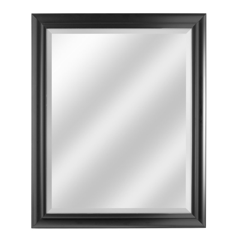 Miroir mural biseauté noir pour meuble-lavabo Willhoite, Noir