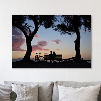 We Talked Like Lovers And Laughed Like Best Friends by Dominic Liam - Wrapped Canvas Print