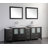  Modern 84" Freestanding Double Sink Bathroom Vanity with Engineered Marble Top and Matching Mirrors-27042765