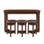 Ensemble de table de bar 4 pièces avec 3 tabourets de bar rembourrés en polyuréthane, table de petit-déjeuner avec 3 tabourets rembourrés Ensemble de table de salle à manger à hauteur de comptoir en bois massif pour le salon et la salle à manger-1907507871-1907507869