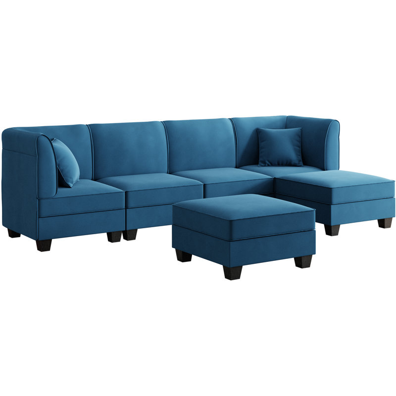Canapé modulaire 6 pièces Audrye, Blue