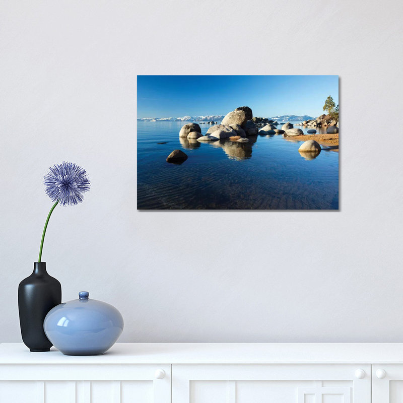 Rocks in a Lake, Lake Tahoe, California, USA III 1 Piece Wrapped Canvas Wall Art, 30.48 cm H x 45.72 cm W