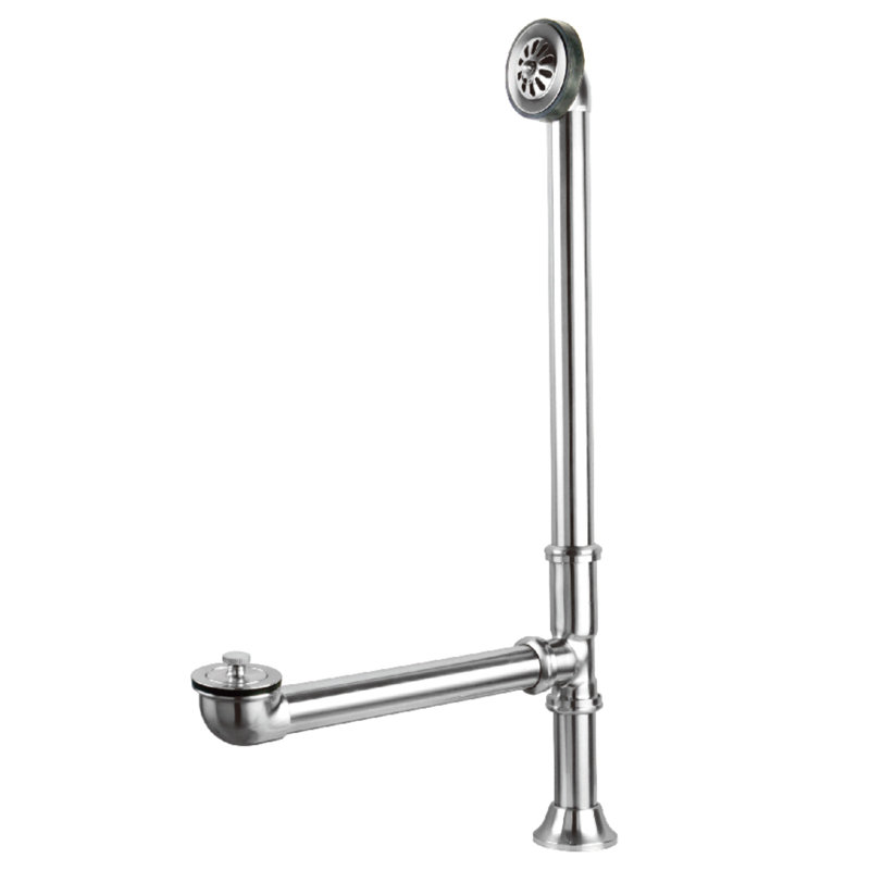 Vidange et débordement de baignoire Kingston, Chrome poli