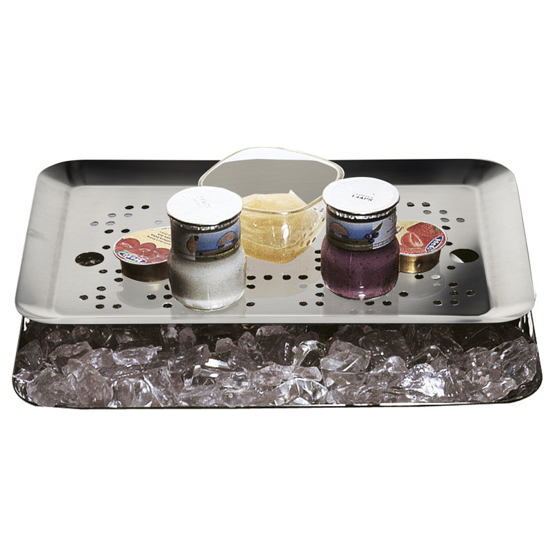 Plateau de présentation rectangulaire de fruits de mer avec barbecue Plateau Royal Uno L: 14,96 po l: 9,84 po C: 101-1 / 2 oz.