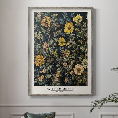 Imprimé encadré en bois massif de la série «V» de William Morris