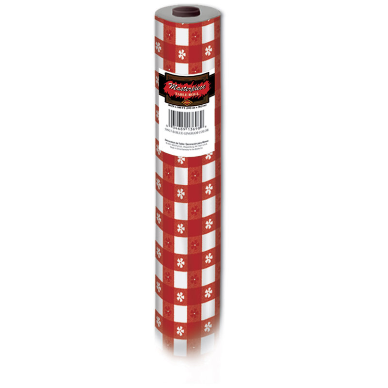Gingham Table Roll - Pack of 1, Red