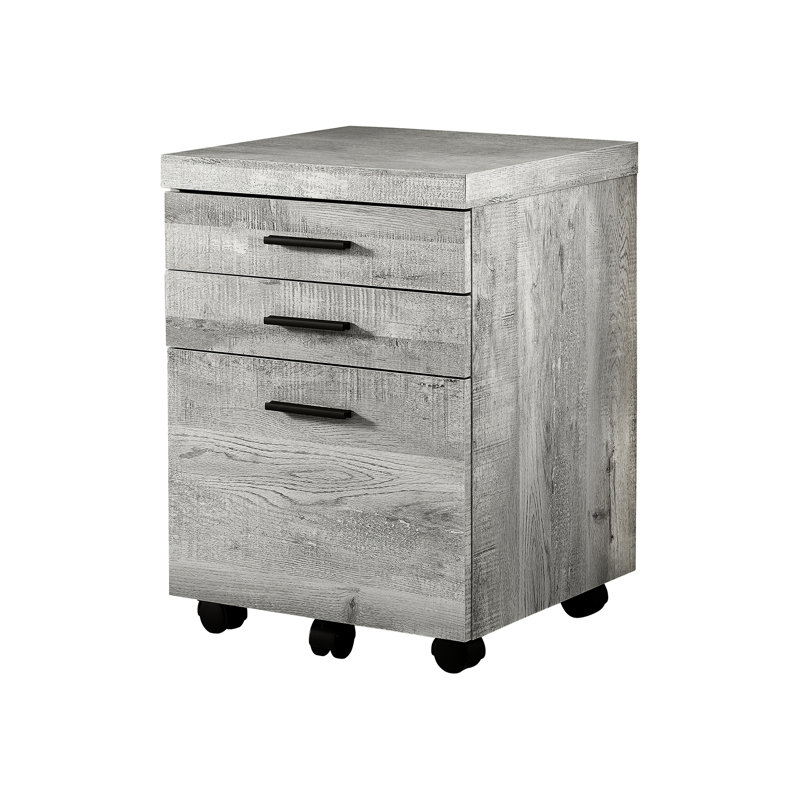 Rolling File Cabinet For Office Areas, Grey Laminate And Practical Storage Drawers Contemporary Style With Storage, Use