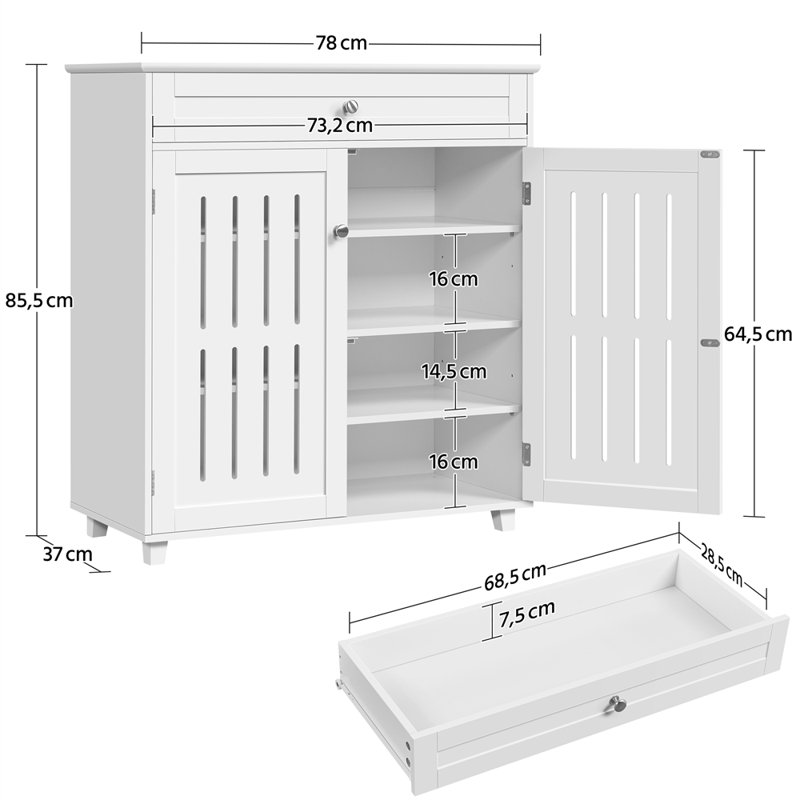 Shireena 18 Pair Shoe Storage Cabinet, Silver