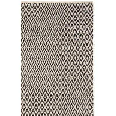 Ivy Hill Geometric Hand-Woven Flatweave Cotton Grey Area Rug