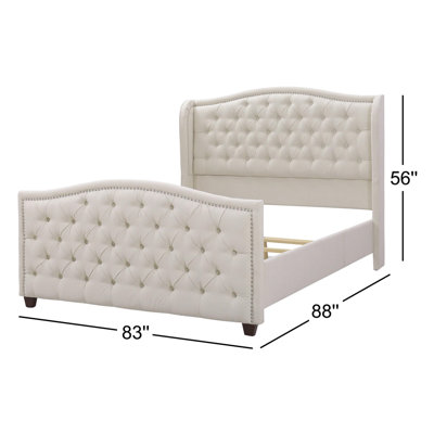 Coleman Upholstered Wingback Bed