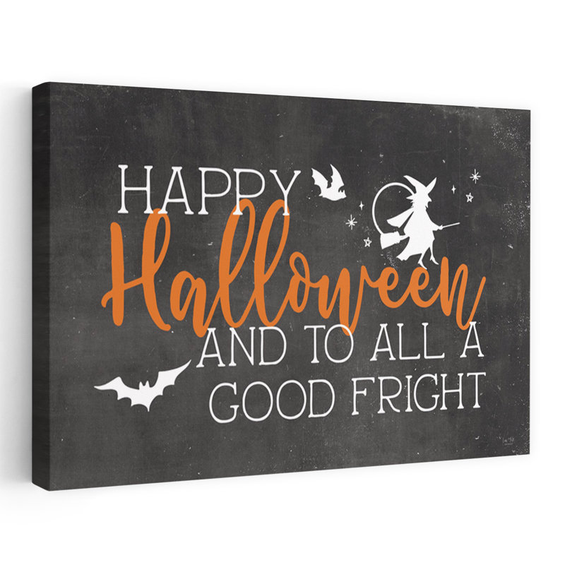 Happy Halloween, art contemporain de chauve-souris, H 40 po x l 60 po