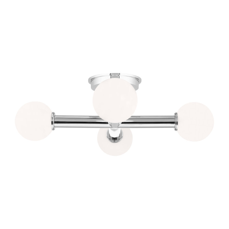 Nodes 4 - Light Semi Flush Mount, Polished Nickel