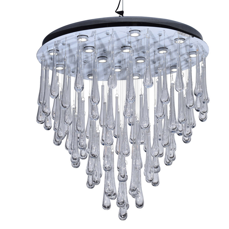 Bleu plumeau de pluie court, Clear Glass