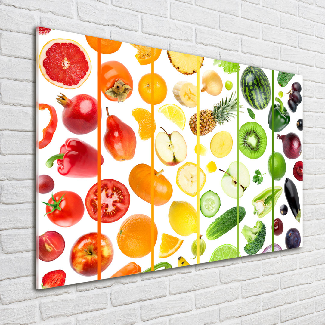 Glasbild Fruits And Vegetables