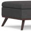 Repose-pieds capitonné carré Mid-Century avec détails capitonnés Owen-624978929