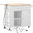 Kitchen Island With Power Outlet,Kitchen Storage Island With Drop Leaf And Rubber Wood,Open Storage And Wine Rack,5 Wheels,With Adjustable Storage For Home, Kitchen, And Dining Room-707182740