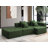 Norvik 3-Piece Modern Minimalist Compression Corduroy Upholstered Boneless Modular Sectional Sofa with Pillows-818738383