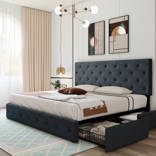 Latitude Run® Journey Tufted Upholstered Storage Platform Bed & Reviews ...