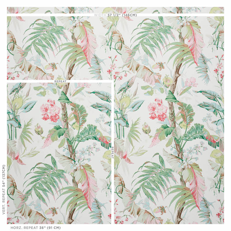 Tropique Wallpaper, Blush