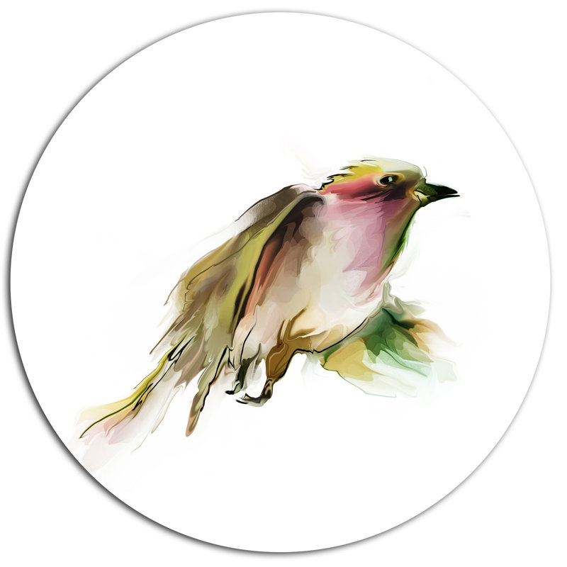 « nice volée d’oiseau sauvage sur blanc », H 38 po x l 38 po x P 1 po, Métal