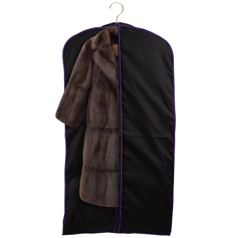 Sac à vêtements en popeline respirante, H 45 po x l 24 po x P 4 po, Noir, mauve