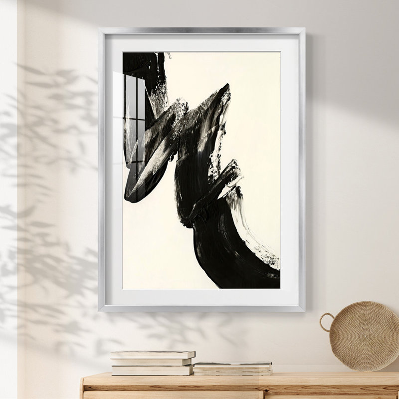 Black Expression II - Impression encadrée, H 28,5 po x l 20,5 po, Argent argent