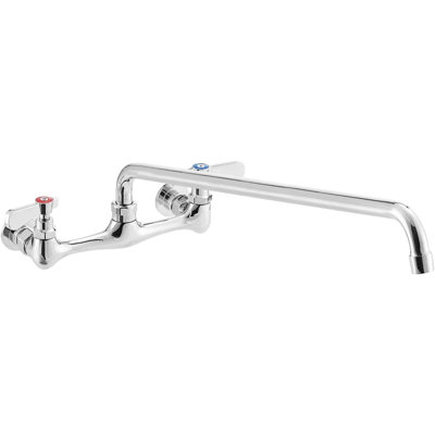 Express KitchQuip 8" Center Wall Mount Commercial Kitchen Sink Faucet with 16" Swivel Spout NSF Certified