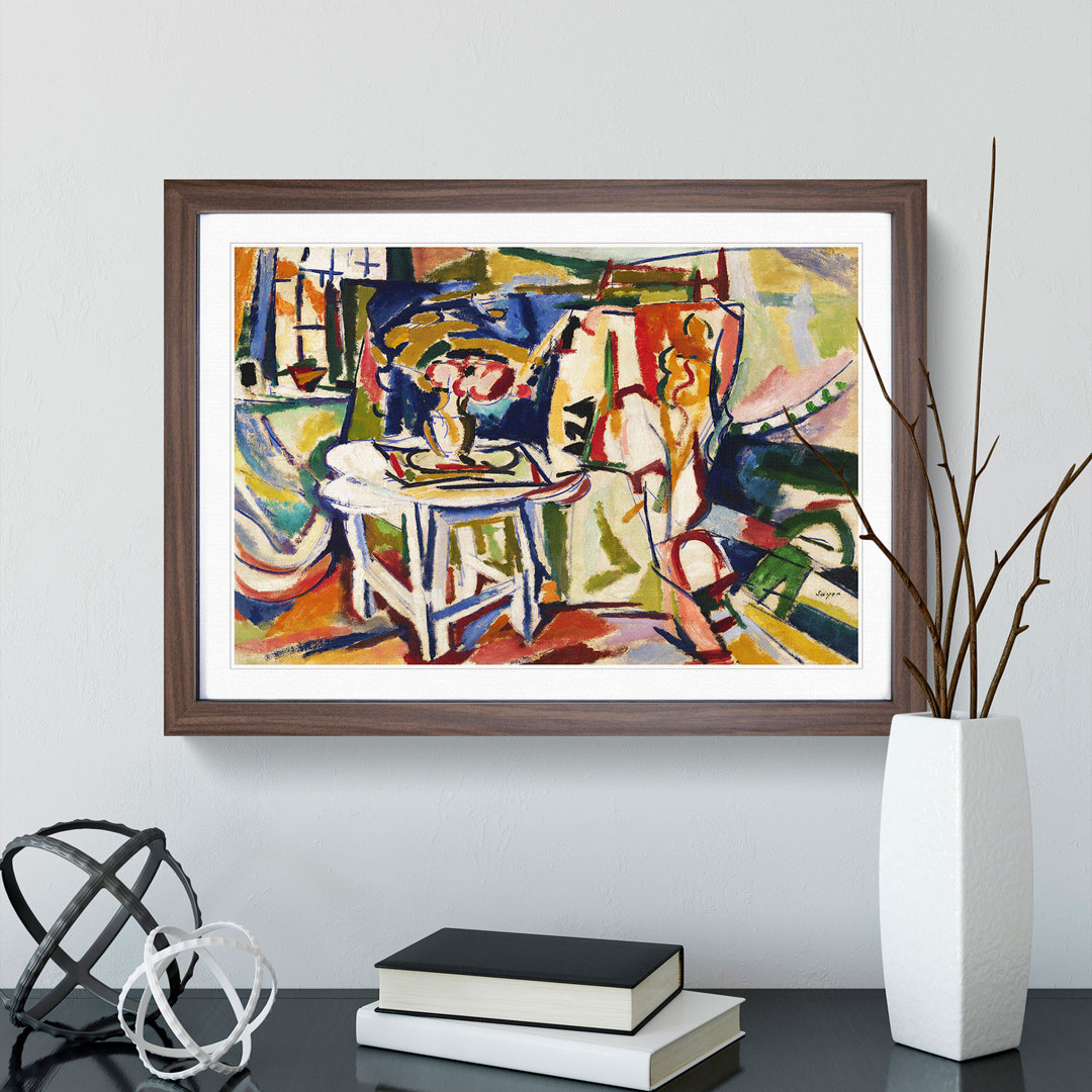 Flowers on a Table Vol.2 by Henry Lyman Sayen - Picture Frame Painting