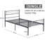 Alvernia Single Double Size Bed Metal Platform Mattress Foundation w/Headboard Footboard-363994682