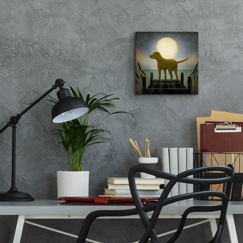 «Moonrise Yellow Dog» par Ryan Fowler, H 12 po x l 12 po