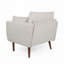 Fauteuil club d'appoint avec pieds en bois