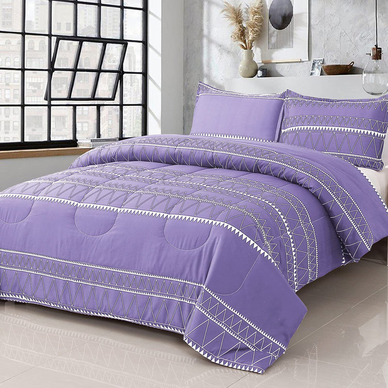 Polyester Sateen Comforter, Red, King Comforter +  2 Pillow Shams