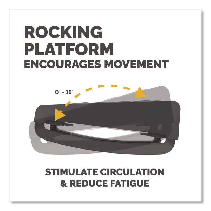 Breyta Black Adjustable Ergonomic Foot Rest with Textured Surface